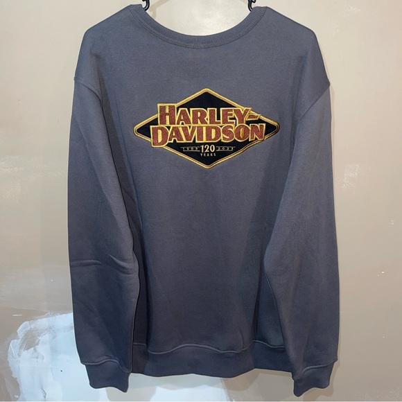 Harley-Davidson 120th Anniversary Crewneck Gray Sweatshirt Men’s Size X-Large - Picture 4 of 4